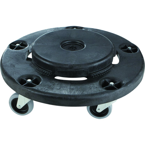 Socle roulant silencieux Brute, Poly&eacute;thyl&egrave;ne, Noir, Convient aux contenants 26-1/2" dia. Meunier Outillage Industriel