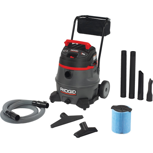 Aspirateur industriel avec chariot NXT, Secs-humides, 6 CV, 14 gal. US (53 litres) Meunier Outillage Industriel