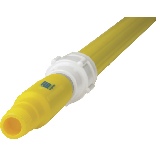 Manche de brosse pour plateforme, Brosse/Support &agrave; tampon, Jaune, T&eacute;lescopique, 62"-113" lo Meunier Outillage Industriel