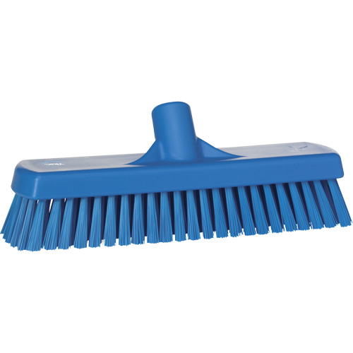 Brosse &agrave; r&eacute;curer pour planchers et murs, Crins Ferme, 12", Polyester, Bleu Meunier Outillage Industriel
