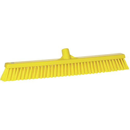 Balai-brosse &agrave; soies combin&eacute;es, Crins Cors&eacute;/Fin, 24", Polyester, Jaune Meunier Outillage Industriel