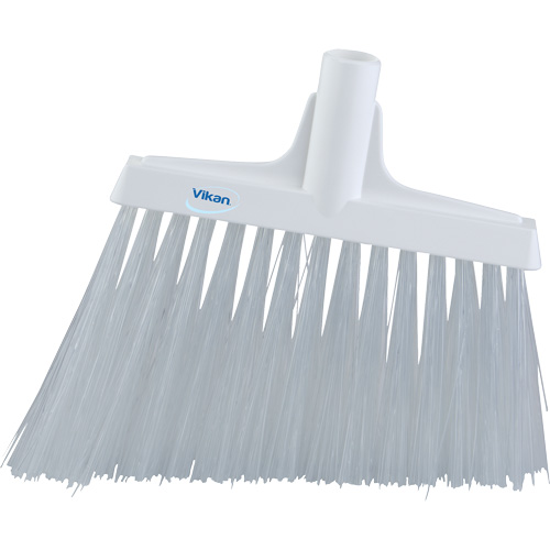 T&ecirc;te de balai oblique, Crins Extra-ferme, 12", Polyester, Blanc Meunier Outillage Industriel