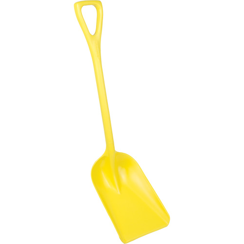 One-Piece Hygienic Shovel, 10" x 6" Blade, 37-1/2" Length, Plastic, Yellow Meunier Outillage Industriel
