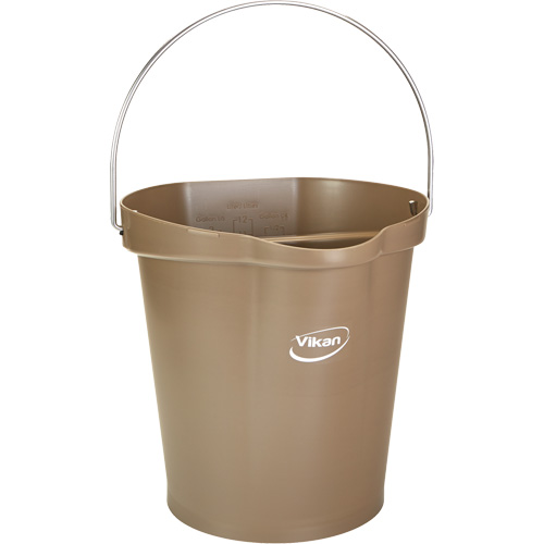 Food Hygiene Bucket, Brown, 3 US gal. Meunier Outillage Industriel