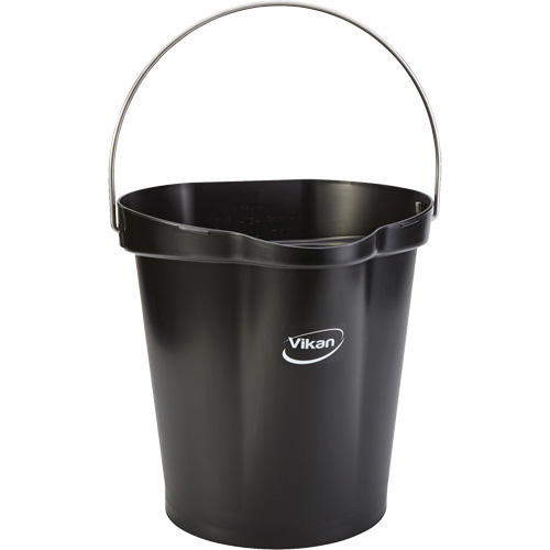 Seau pour l'hygi&egrave;ne des aliments, Noir, 3 gal. US Meunier Outillage Industriel