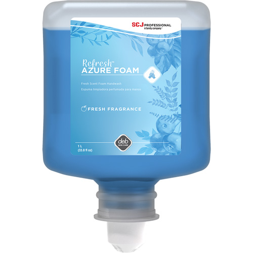 Refresh Azure Hand Soap, Foam, 1 L, Scented Meunier Outillage Industriel