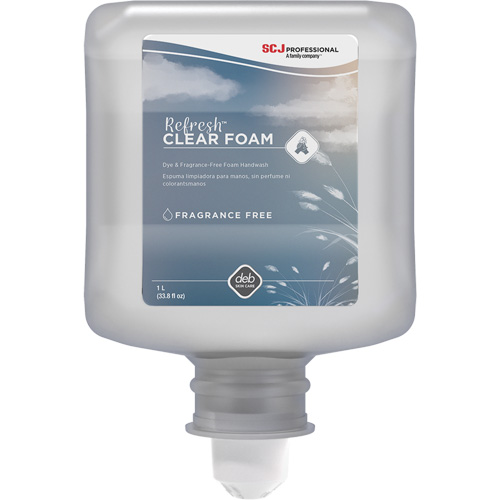 Savon transparent pour les mains Refresh, Mousse, 1 L, Sans parfum Meunier Outillage Industriel