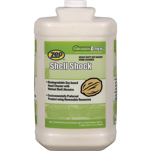 Nettoyant surpuissant pour les mains Shell Shock, Cr&egrave;me, 3,78 L, Cruche, Parfum&eacute; Meunier Outillage Industriel
