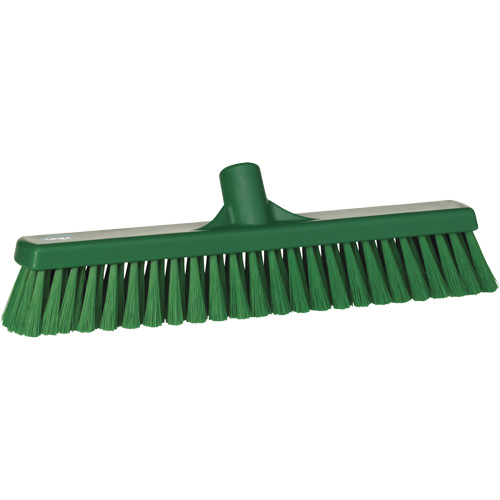 T&ecirc;te de balai-brosse pour petites particules, Crins Fin, 16-1/2", Polyester, Vert Meunier Outillage Industriel