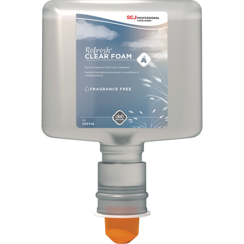 Refresh Clear Handwash, Foam, 1.2 L, Unscented Meunier Outillage Industriel