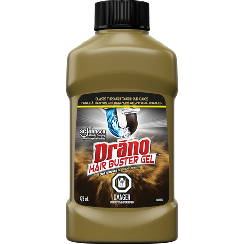 Produit d&eacute;bouchant extra puissant pour les bouchons de cheveux de Drano Meunier Outillage Industriel
