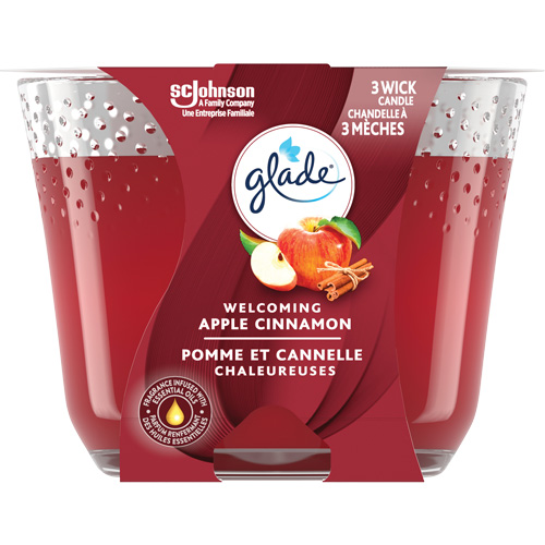 Glade&reg; 3-Wick Candle, Apple Cinnamon Meunier Outillage Industriel