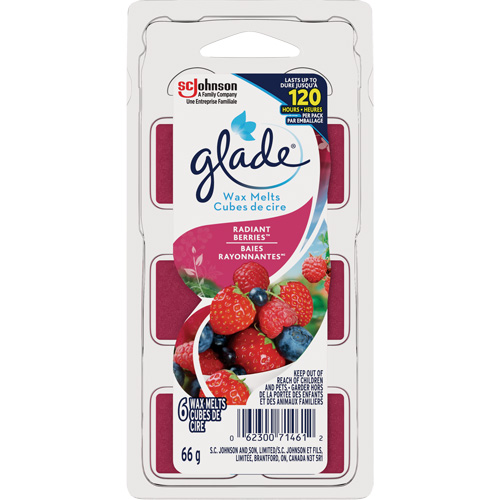 Cubes de cire parfum&eacute;e Glade, Radiant Berries Meunier Outillage Industriel