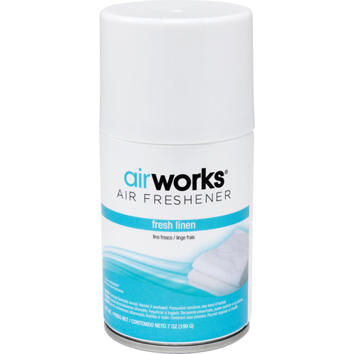 AirWorks&reg; Metered Air Fresheners, Fresh Linen, Aerosol Can Meunier Outillage Industriel