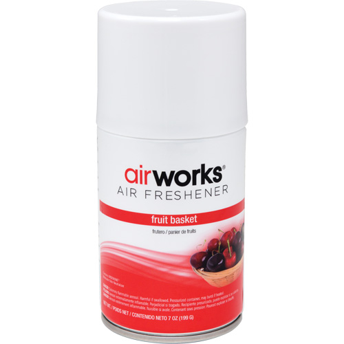 AirWorks&reg; Metered Air Fresheners, Fruit Basket, Aerosol Can Meunier Outillage Industriel