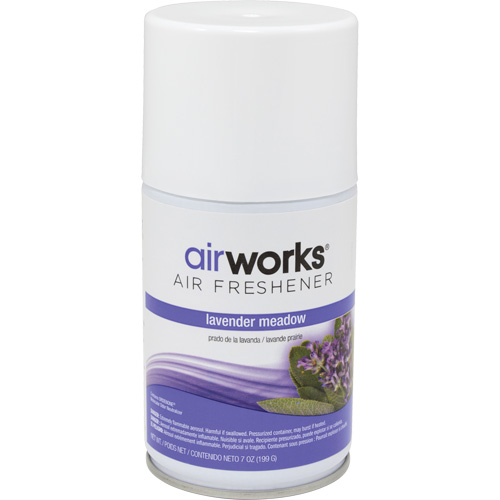 AirWorks&reg; Metered Air Fresheners, Lavender Meadow, Aerosol Can Meunier Outillage Industriel