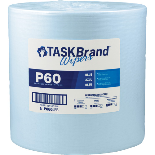 Chiffons de premi&egrave;re qualit&eacute; P60 TaskBrand, Tout usage, 13" lo x 12" la Meunier Outillage Industriel