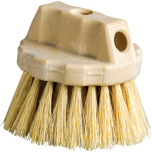 Round Cleaning Brush, 5" L, Tampico Bristles, Beige Meunier Outillage Industriel