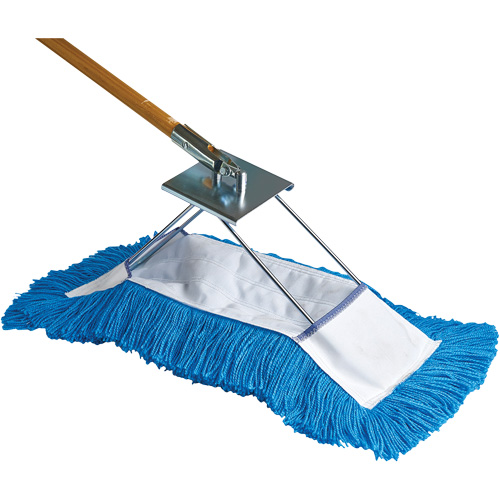 Dust Mop with Frame & Handle, Slip On Style, Yarn, 36" L x 5" W Meunier Outillage Industriel