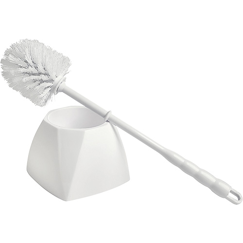 Brosse &agrave; cuvettes avec coupelle, 15-1/2" l, Soies Polypropyl&egrave;ne, Blanc Meunier Outillage Industriel