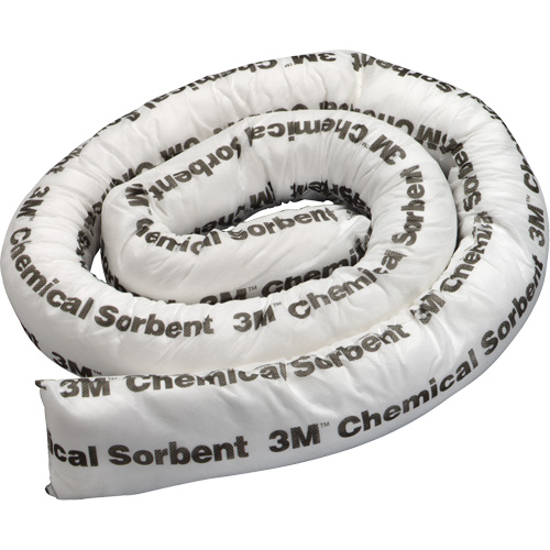 Mini-barri&egrave;re de pollution absorbante pour produits chimiques, Mati&egrave;res dangereuses, 8' lo x 3" la, Absorption 15,5 gal Meunier Outillage Industriel