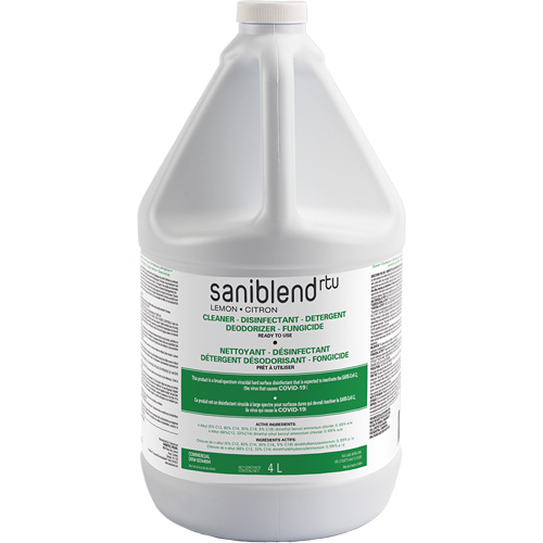 SaniBlend Ready-To-Use Disinfectant & Sanitizer, 4 L, Jug Meunier Outillage Industriel