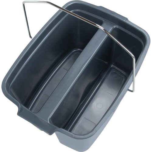 Dual Compartment Bucket, 4.75 US Gal. (19 qt.) Capacity, Grey Meunier Outillage Industriel