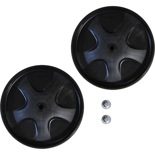 Roues de rechange avec capuchons &agrave; pression pour chariot &agrave; d&eacute;chets Meunier Outillage Industriel