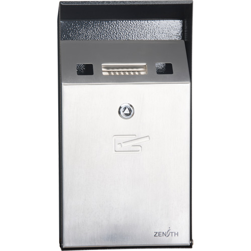 Cendrier, Montage mural, Acier inoxydable, Capacit&eacute; 1 Litre, Hauteur 11-4/5" Meunier Outillage Industriel