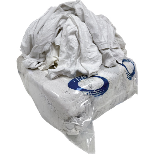 Chiffons de nettoyage, Coton/Molleton, Blanc, 25 lb Meunier Outillage Industriel