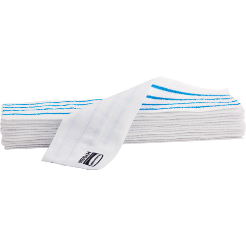 Disposable Mop Pad, Hook and Loop Style, Microfibre, 18" L x 4" W Meunier Outillage Industriel