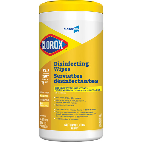 Disinfecting Wipes, 75 Count Meunier Outillage Industriel
