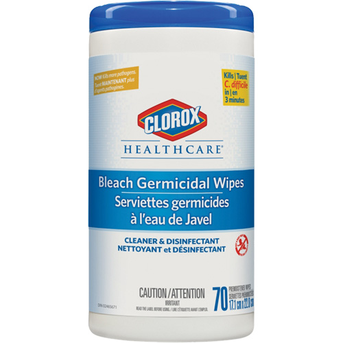 Healthcare&reg; Disinfecting Bleach Wipes, 70 Count Meunier Outillage Industriel