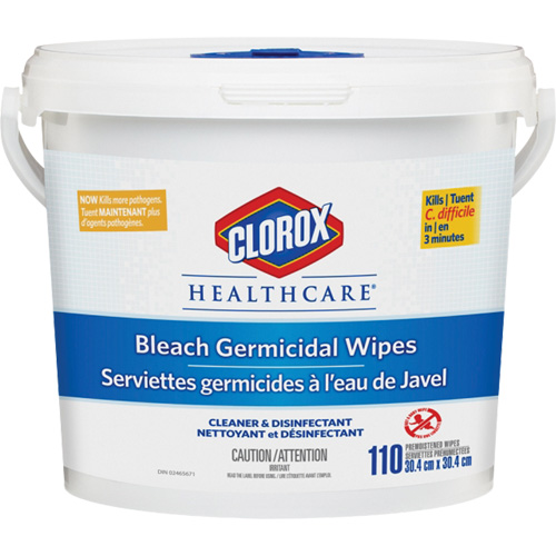 Healthcare&reg; Disinfecting Bleach Wipes, 110 Count Meunier Outillage Industriel