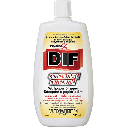 Zinsser&reg; DIF&reg; Liquid Concentrate Wallpaper Stripper, 635 ml, Bottle Meunier Outillage Industriel