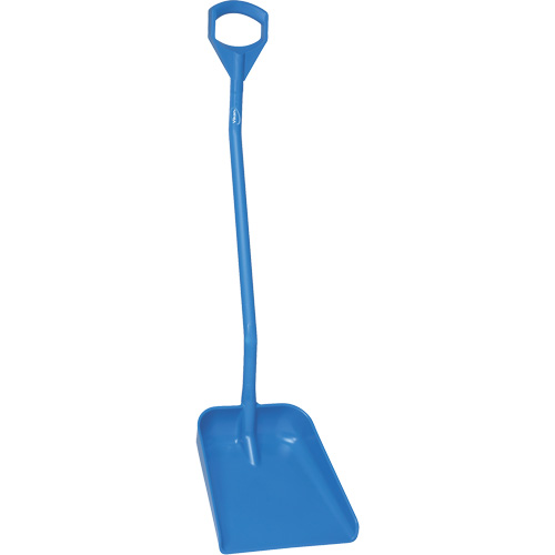 Ergonomic Large Blade Shovel, 51" Length, Plastic, Blue Meunier Outillage Industriel