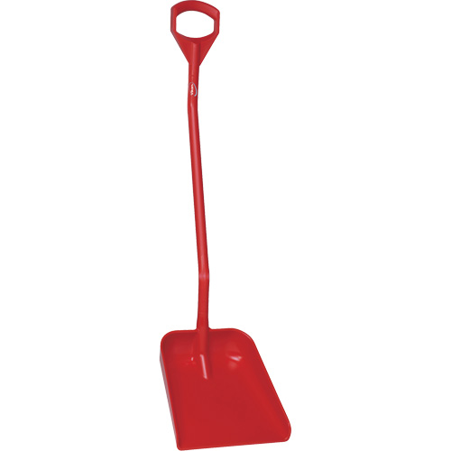 Ergonomic Large Blade Shovel, 51" Length, Plastic, Red Meunier Outillage Industriel