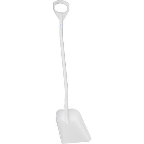 Pelle ergonomique &agrave; lame r&eacute;duite, Longueur de 50", Plastique, Blanc Meunier Outillage Industriel
