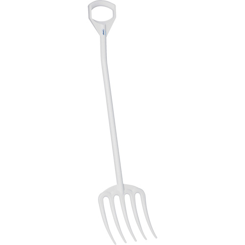 Hygienic Fork, 49" Length, Plastic, White Meunier Outillage Industriel