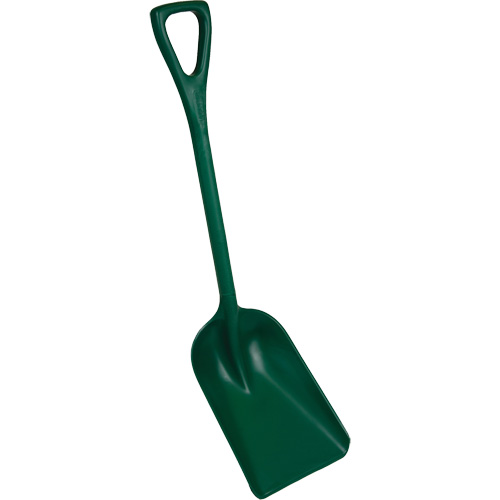 One-Piece Metal Detectable Shovel, 10" x 14" Blade, 37-1/2" Length, Plastic, Green Meunier Outillage Industriel