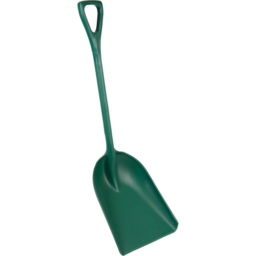 Pelle monobloc perceptible par d&eacute;tecteur de m&eacute;tal, Lame 13-3/4" x 17", Longueur de 42-1/2", Plastique, Vert Meunier Outillage Industriel
