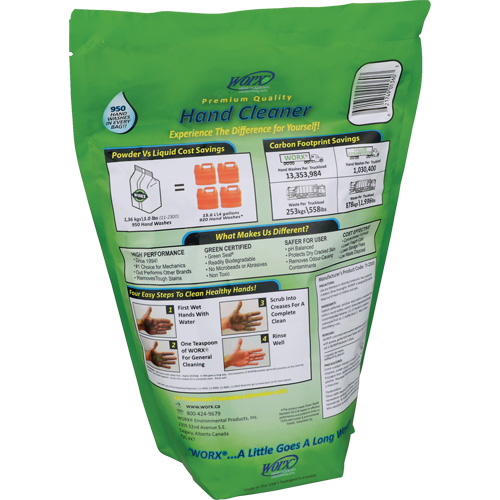 Biodegradable Hand Cleaner, Powder, 3 lbs., Refill, Scented Meunier Outillage Industriel