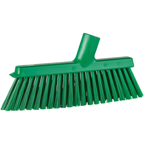 Balai biseaut&eacute; avec pas de vis inclin&eacute;, Crins Moyen, 10", Polyester, Vert Meunier Outillage Industriel