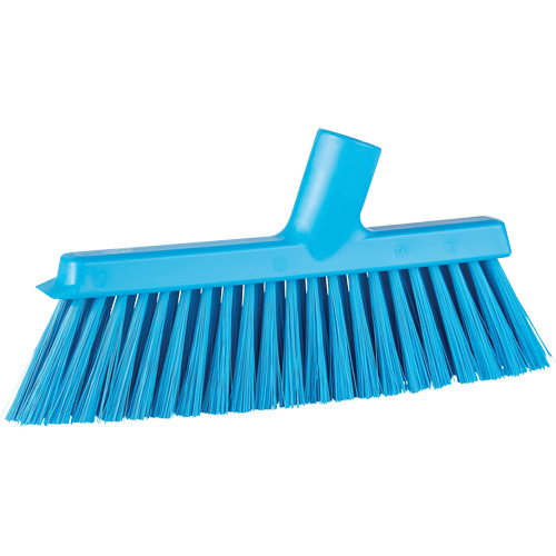 Dustpan Broom with Angled Thread, Medium Bristles, 10", Polyester, Blue Meunier Outillage Industriel