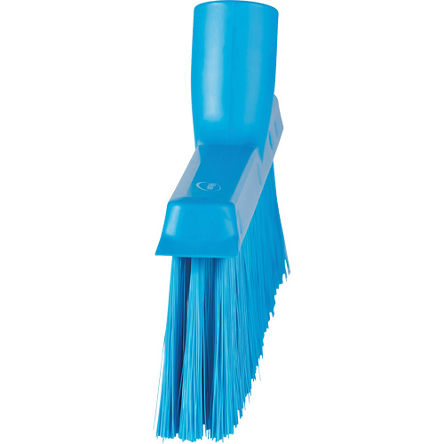 Dustpan Broom with Angled Thread, Medium Bristles, 10", Polyester, Blue Meunier Outillage Industriel