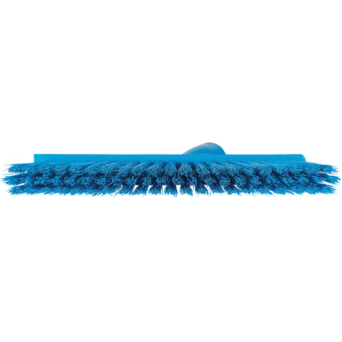 Dustpan Broom with Angled Thread, Medium Bristles, 10", Polyester, Blue Meunier Outillage Industriel