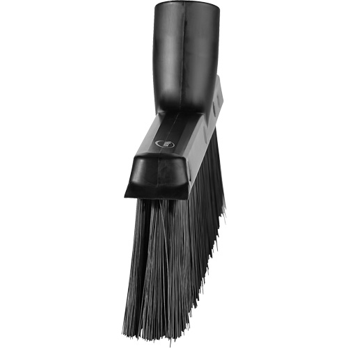 Dustpan Broom with Angled Thread, Medium Bristles, 10", Polyester, Black Meunier Outillage Industriel