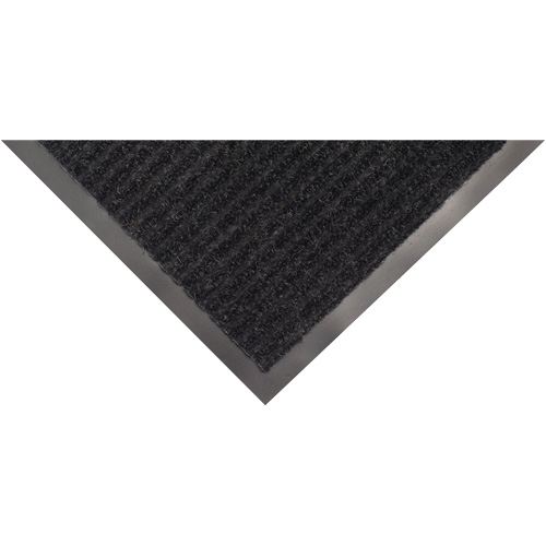 Twin Rib Matting, Wiper/Scraper, 4' x 6' x 1/4", Charcoal Meunier Outillage Industriel