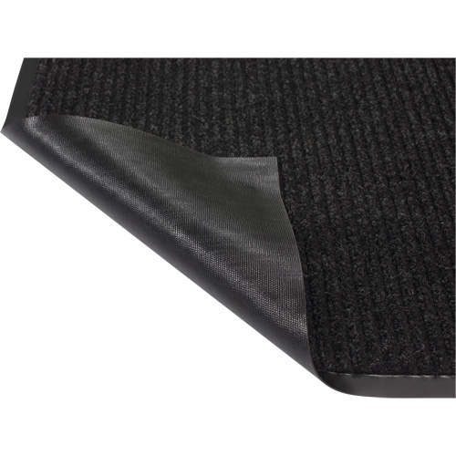 Twin Rib Matting, Wiper/Scraper, 4' x 6' x 1/4", Charcoal Meunier Outillage Industriel