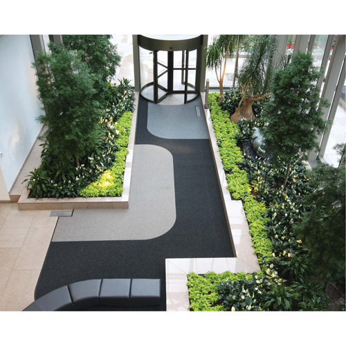 Supreme Knob Entrance Matting, Wiper/Scraper, 13-5/12' x 75-1/2' x 7/16", Charcoal Meunier Outillage Industriel